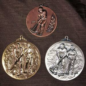 【傷有】　メダル　セット　ゲートボール　アンティーク 装飾品 ビンテージ　置物　オブジェ　記念品