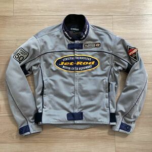 YAMAHA Jet-Rod Jacket ヤマハ ジェットロッド メッシュ ジャケット Lサイズ 肘,肩プロテクター有 バイク ユーズド 古着 ボタン錆,色褪せ有