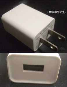 USB ACアダプタ(5V-1200mA)。