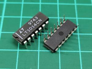 送料185円■新品1個■オペアンプ 高速 4回路 クアッド 44V 2電源 単一電源 14PDIP IC■テキサス Texas Instruments LT1014CN