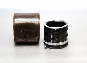 中古*実用品【Nikon】NIKKOR F*接写リング K1.K2.K3.K4.K5 セット*マクロ撮影用*革ケース付き