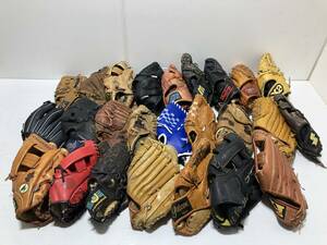 240284◇グローブ　野球　25点　まとめ　Rawlings/ZETT/Mizuno/YABANE/JOHNSON/Xaなど　硬式　軟式　写真追加あり◆M