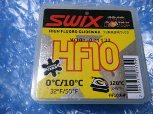 SWIX 　40ｇ　ハイフッ素トップワックス　HＦ10　0～+10℃　 レーシングWAX