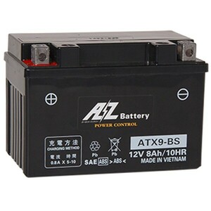 AZバッテリー 充電済 GSR400 GSX400SカタナGSX400インパルスRF400R SV400 FZX750 ATX9-BS 互換 YTX9-BS FTX9-BS GTX9-BS DYTX9-BS RBTX9-BS