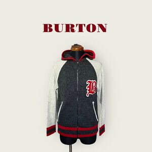 [アメリカ古着]BURTONバートンニットスタジャンニットパーカーサイズS