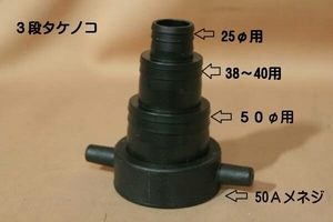 ２インチ（50Ａ）ポンプ用３段タケノコ　樹脂製
