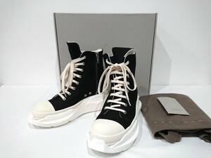 【7402】美品 RICK OWENS DRKSHDW リックオウエンス ダークシャドウ スニーカー ハイカット 靴 シューズ 白×黒 サイズ42 箱・保存袋あり