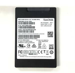 K6051334 SanDisk SATA 512GB 2.5インチ SSD 1点【中古動作品】