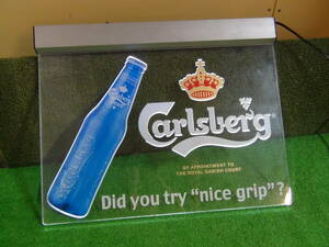 B583★カールスバーグ Carlsberg LED ネオン 看板 ランプ ライト 照明 インテリア ディスプレイ ビール 動作品 保証付 店頭手渡しOK★2402