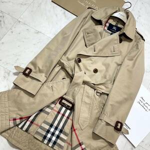 超美品 BURBERRY バーバリー バーバリーロンドン トレンチコート スプリングコート ノバチェック 紳士 メンズ 通勤 ビジネス L