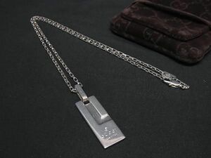 1円 ■美品■ GUCCI グッチ SV925 ネックレス ペンダント アクセサリー レディース メンズ シルバー系 BF6954