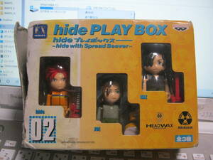 hide with Spread Beaver / hide PLAY BOX 02 箱入りフィギュアー3体 JOE KAZ X JAPAN エックス ZILCH LEMONED EXTASY RECORDS HEADWAX