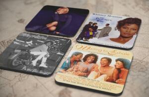 《ホイットニー・ヒューストン-Whitney Houston》オリジナル・アルバム ジャケット デザイン コルク製 コースター 4個セット-5-8(2)