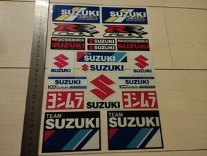 SUZUKI ステッカー　19枚セット（1シート分）バイクステッカー　スズキステッカー　GSX-R レーシングステッカー　moto motoGP