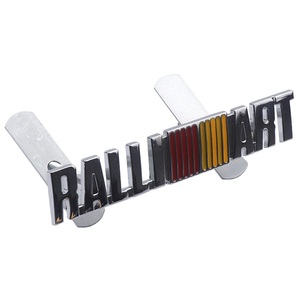 【送料込】RALLI ART(ラリーアート) 3Dエンブレム フロントグリル用 メッキシルバー 金属製 三菱　