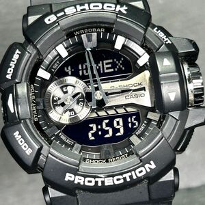 美品 CASIO カシオ G-SHOCK ジーショック GA-400GB-1A 腕時計 クオーツ アナデジ 多機能 ステンレススチール ブラック メンズ 動作確認済み