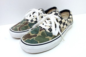 バンズ VANS エラ 迷彩 カモフラ × チェッカー レディーススニーカー US7 kz4620206833