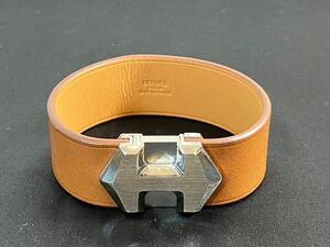 E/再203 美品 HERMES エルメス スーパーH ブレスレット