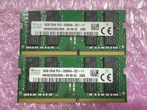 SK hynix PC4 3200AA 16GB×2（32GB） DDR4 SO-DIMM.