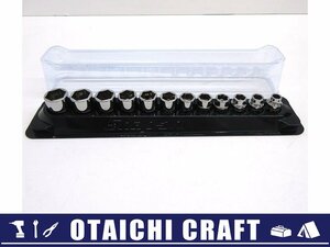 【中古】Snap-on(スナップオン) 3/8(9.5sq) シャローソケット YSFMシリーズ 12個セット｜ミリサイズ 8-19mm【/D20179900029059D/】