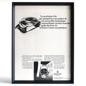 ROLEX ロレックス 1969年 エクスプローラー 1 EXPLORERⅠ腕時計 フランス ヴィンテージ 広告 額装品 コレクション フレンチ ポスター 稀少
