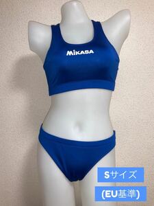 MIKASA ビーチバレー用ビキニ水着セット(青　Sサイズ)