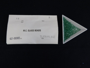 2919△未使用 チェコビーズ M.C.GLASS BEADS TURMALINE トルマリン SUPERIOR CRYSTAL