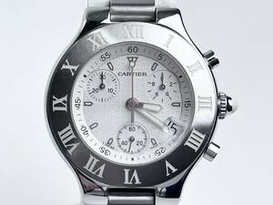 【1スタ 可動】カルティエ マスト21 W10184U2 クォーツ 箱説明書保証書付き ベルト劣化 メンズ腕時計