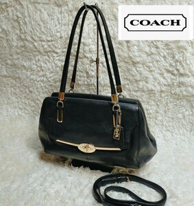 COACH コーチ ショルダーバッグ 2way レザー 金ロゴ 革 25169