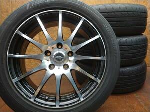 ★17インチ CROSS SPEED PREMIUM + LS388 205/55R17 4本セット[ノア ヴォクシー プリウスα ジューク ステップワゴン MAZDA3 レヴォーグ]