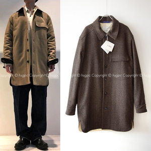 【定価7万】新品 T_COAT ヘリンボーンウール オーバーサイズコート ジャケット Tコート オーラリー コモリ レショップ スタジオニコルソン