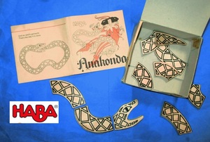 ドイツ　HABA社　子供用　パズル　アナコンダ　木のおもちゃ　知育玩具