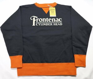 Freewheelers (フリーホイーラーズ) アスレチック スウェットシャツ “Frontenac” #2334006 極美品 JET NAVY × BLAZE ORANGE size 42