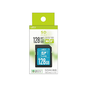 【20個セット】 Lazos SDXCメモリーカード 128GB UHS-I U3 CLASS10 紙パッケージ L-B128SDHX10-U3X20 /l