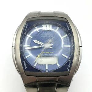 ○D241-56 CASIO/カシオ Wave Ceptor デジアナ文字盤 メンズ 電波ソーラー 腕時計 WVA-440TJ 不動ジャンク品