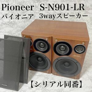 Pioneer パイオニア スピーカー S-N901-LR 3wayスピーカーシステム 木目調 シリアル同番 ワイドレンジ 希少 良音 動作良好