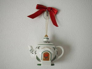 【Spode】クリスマス ツリー オーナメント ティーポット 陶器製 スポード ハンドクラフト Handcrafted Tea Pot Christmas Ornament