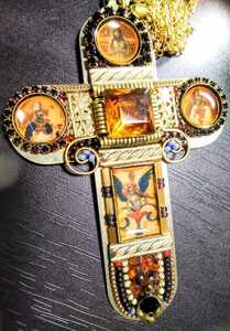 キリスト　　イエス様　　　十字架　ハンドメイド　ネックレス　ペンダント　非量産品　　２０年物です　　　貴重　　美品　　！