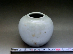 花瓶■李朝 白磁 花器 丸壺 古玩 唐物 中国 古美術 時代物 骨董品■ 