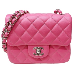 シャネル CHANEL ミニマトラッセ17 A35200 ラムスキン ショルダーバッグ レディース 中古