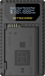 ニコンカメラ用USB充電器 デュアルスロットで2種類のバッテリーに対応 LCDに充電状況やバッテリーコンディションを表示 NITECORE UNK1