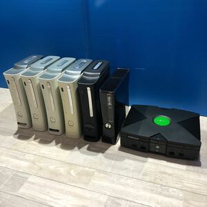 Microsoft マイクロソフト Xbox 1台 Xbox 360 5台 X box 360 S 1台 合計7台 白 ホワイト 黒 ブラック ジャンク品