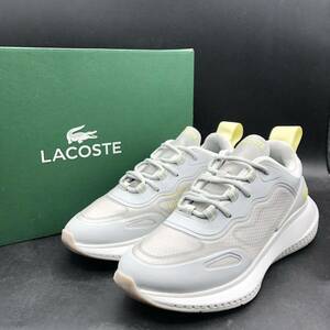 M2729 良品 LACOSTE ラコステ スニーカー シューズ レディース 36/23.0cm グレー ホワイト 