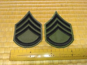 アメリカ陸軍　階級章　二等軍曹　ワッペン　レプリカ未使用品　サブデュード