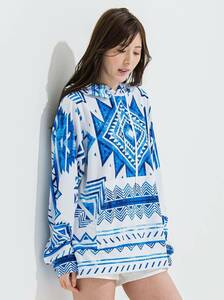 未使用　ORATA RUSH PULLOVER HOODIE OR2-C-001 ラッシュガードプルオーバーパーカー ネイティヴブルー サイズ1