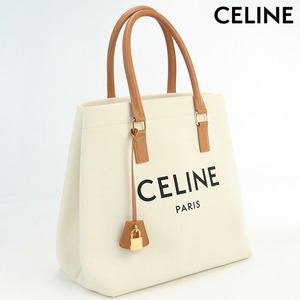 中古 セリーヌ トートバッグ レディース ブランド CELINE ニュー ホリゾンタル キャンバス 19216 2BNZ 02NT ホワイト