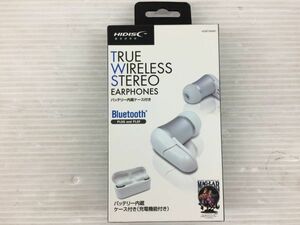 D6616-0129-110【未開封】HIDISC TRUE WIRELESS STEREOARPHONES　ワイヤレスイヤホン バッテリー内蔵ケース付 Bluetooth ホワイト