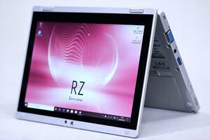 【1円～】超軽量745ｇ！10.1型WUXGA液晶コンパクト2-in-1タブレット！CF-RZ5 m5-6Y57 8Ｇ SSD256G Win10リカバリ ACアダプタ付属