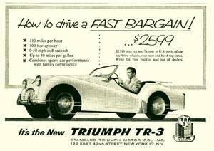 ◆1956年の自動車広告　トライアンフ　TR-3