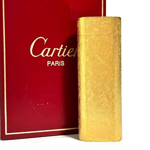 １円スタート Cartier カルティエ ライター ガスライター ローラーガスライター オーバル ゴールド 喫煙具 箱付き